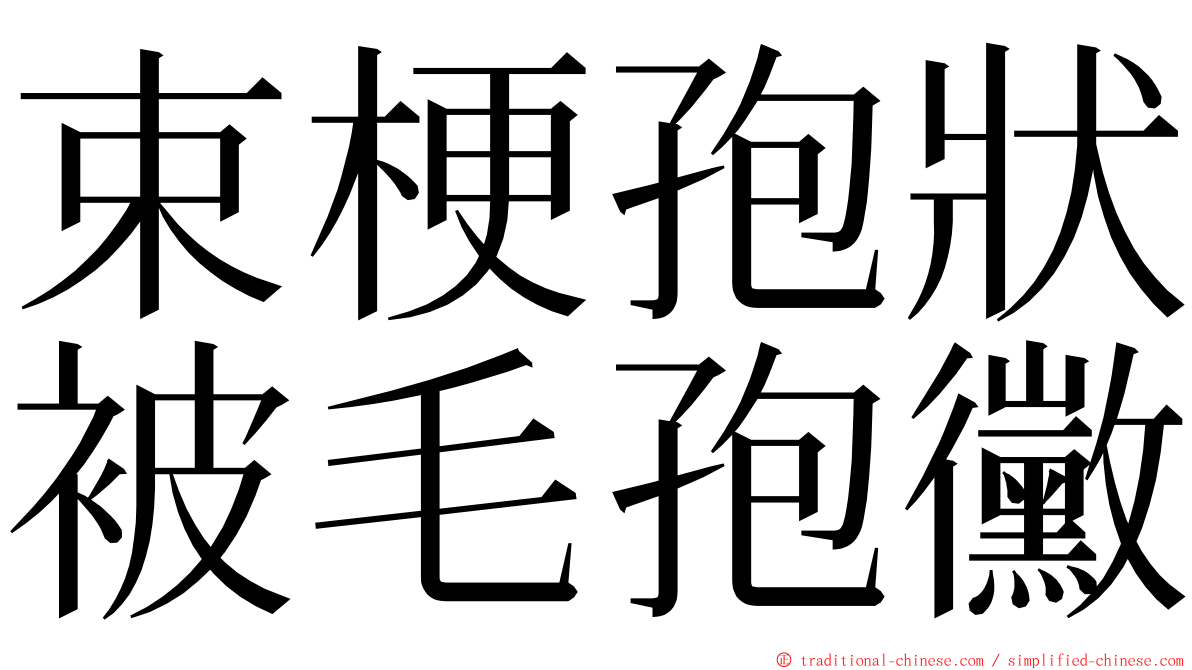 束梗孢狀被毛孢黴 ming font