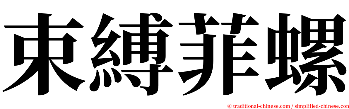 束縛菲螺 serif font