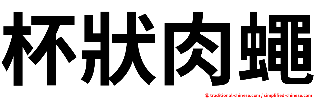 杯狀肉蠅