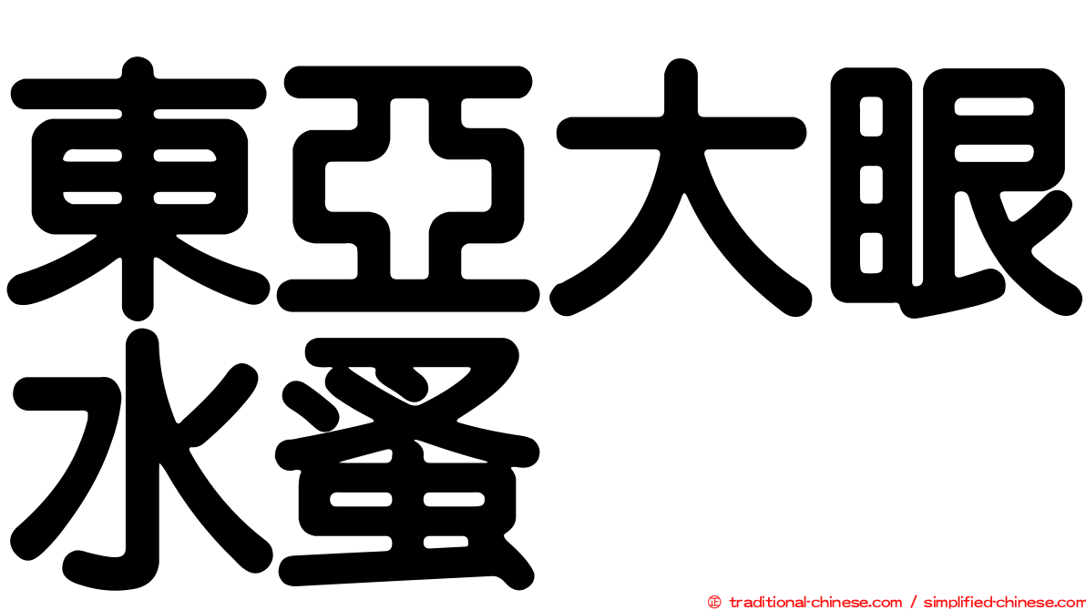 東亞大眼水蚤