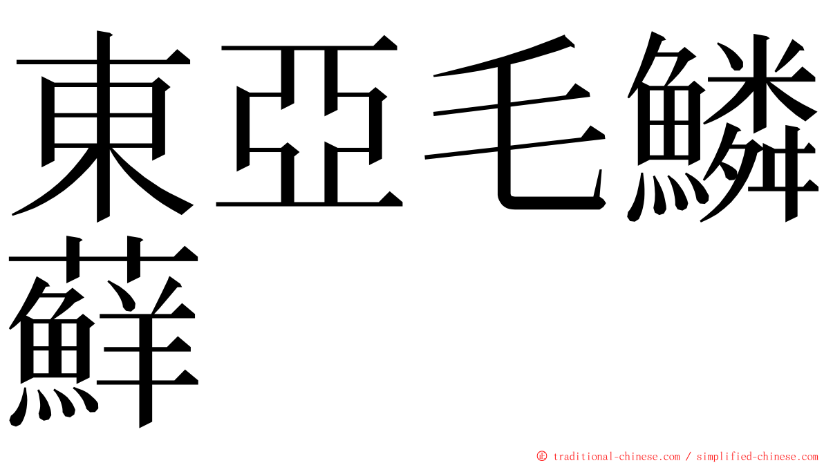 東亞毛鱗蘚 ming font