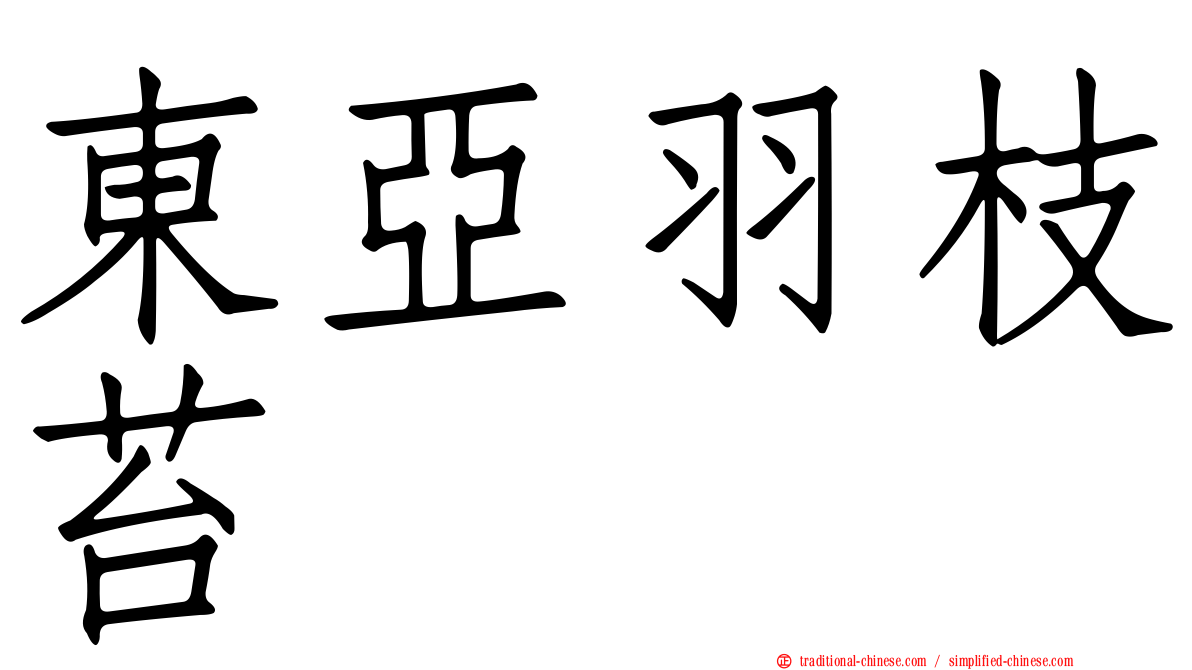 東亞羽枝苔