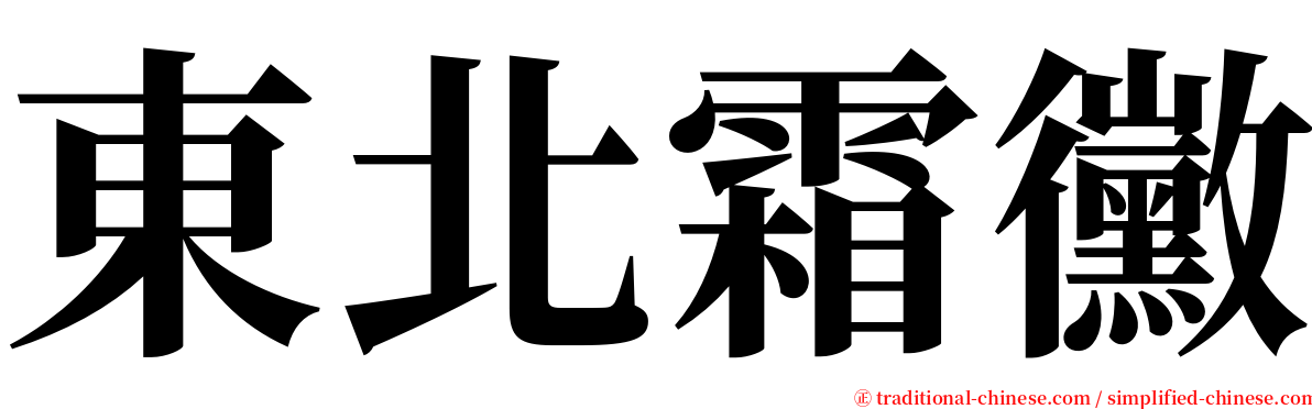 東北霜黴 serif font