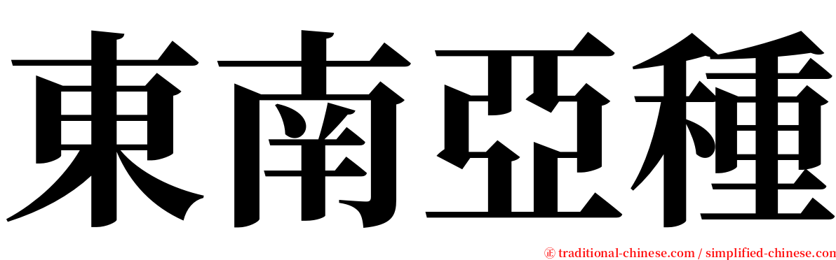 東南亞種 serif font