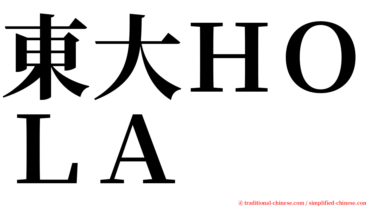 東大ＨＯＬＡ serif font