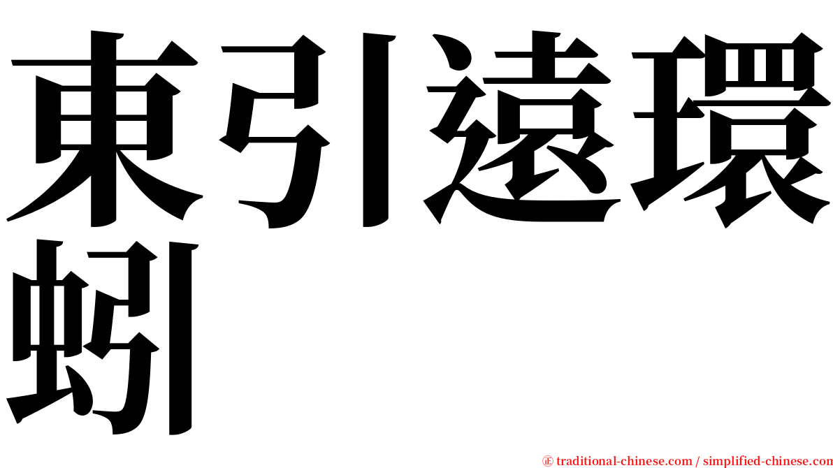 東引遠環蚓 serif font