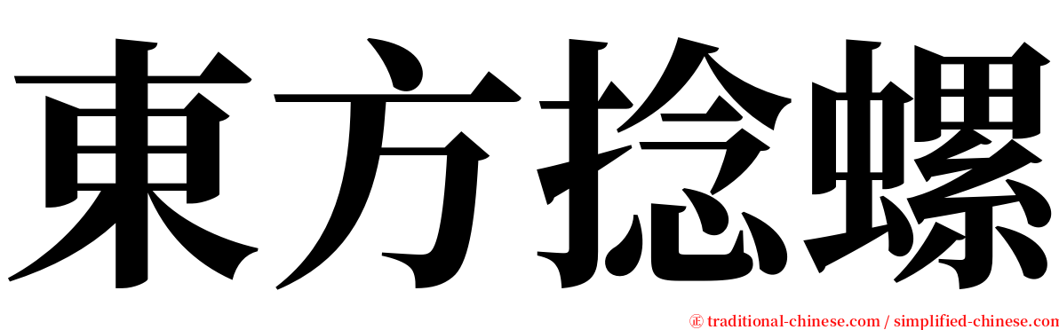東方捻螺 serif font