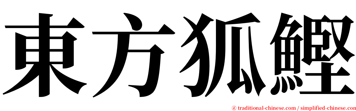 東方狐鰹 serif font