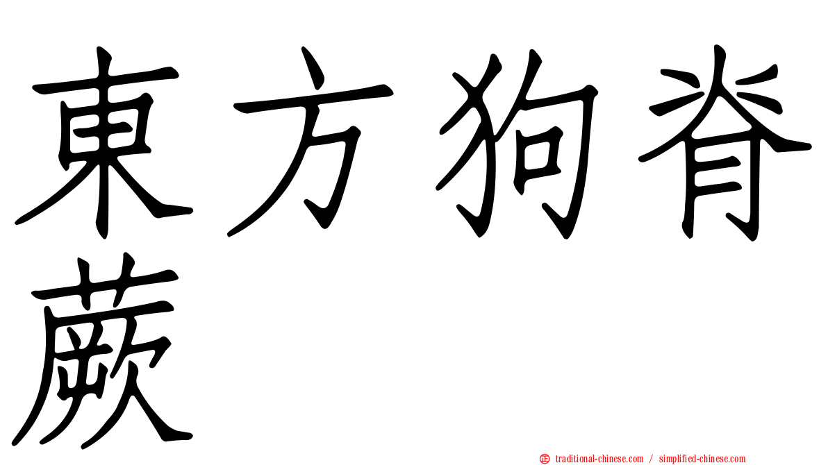 東方狗脊蕨