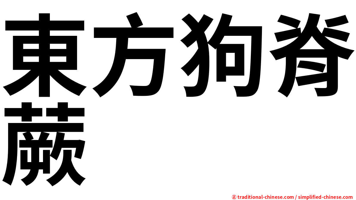 東方狗脊蕨