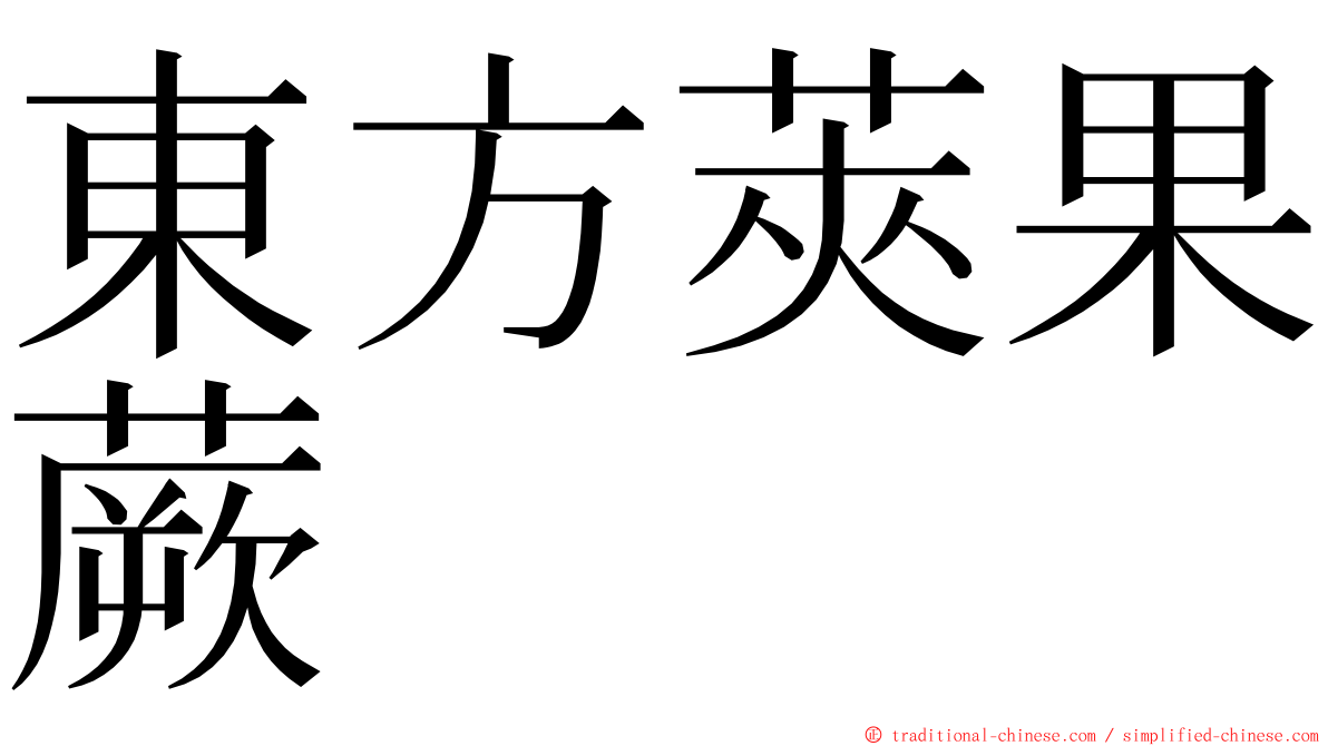 東方莢果蕨 ming font