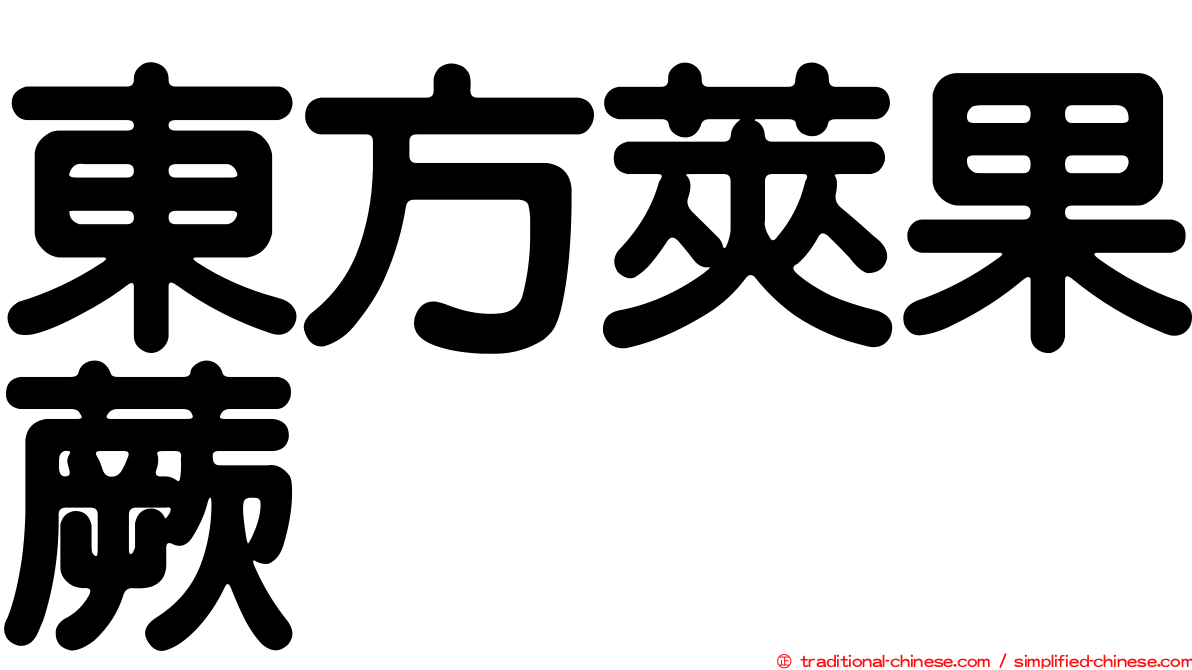 東方莢果蕨