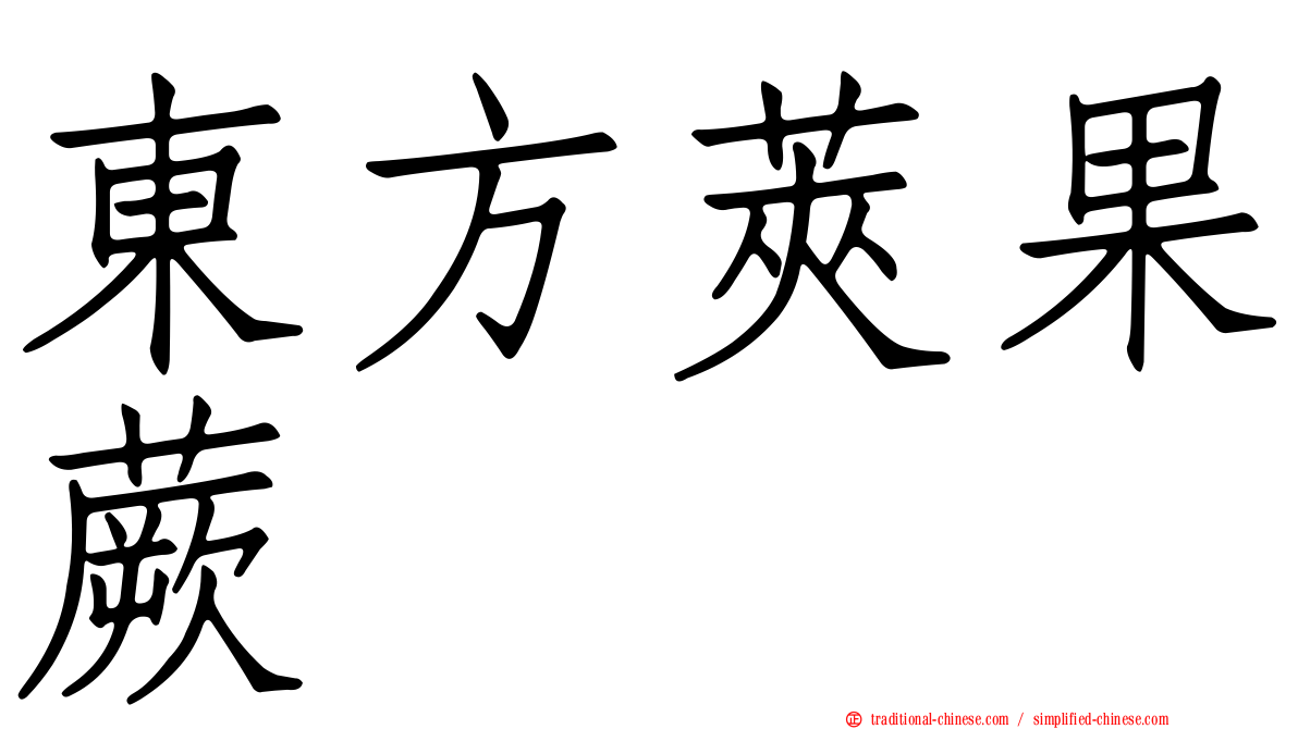 東方莢果蕨