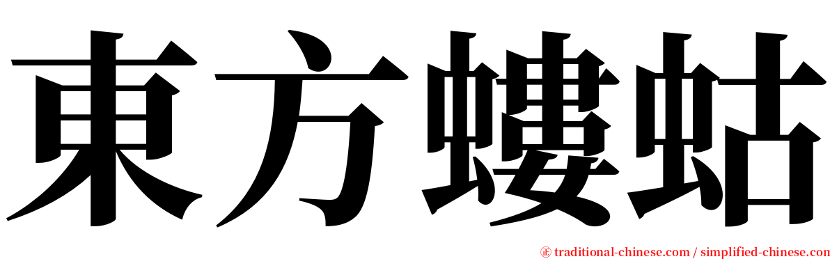 東方螻蛄 serif font