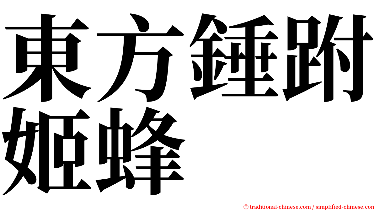 東方錘跗姬蜂 serif font