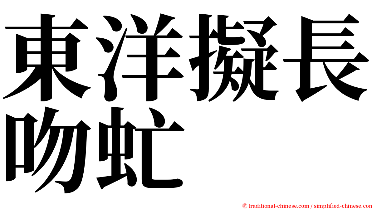 東洋擬長吻虻 serif font