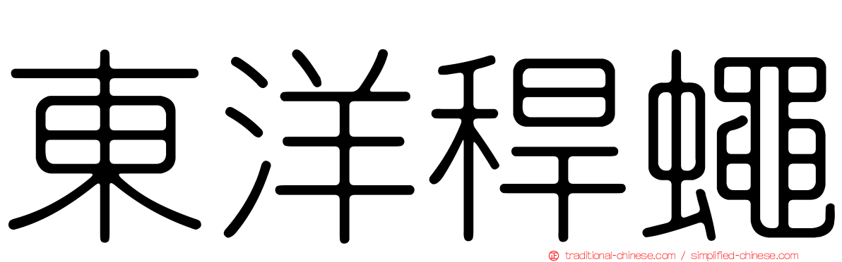 東洋稈蠅