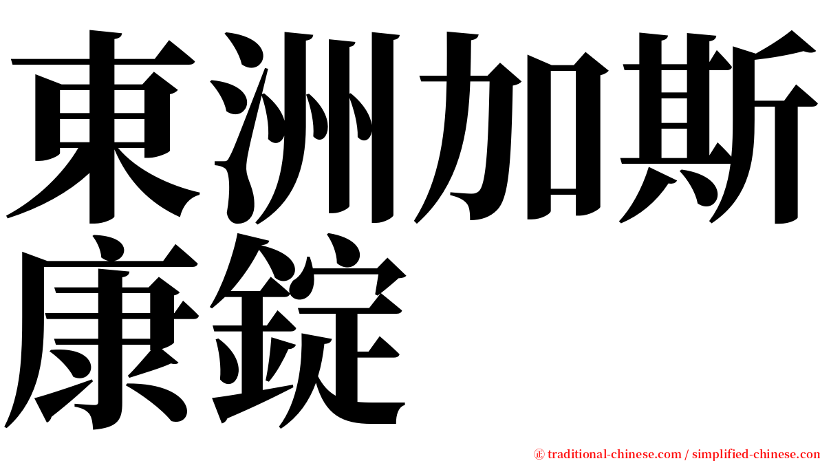 東洲加斯康錠 serif font