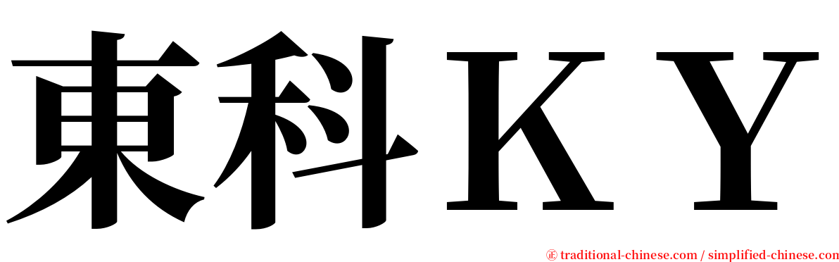 東科ＫＹ serif font