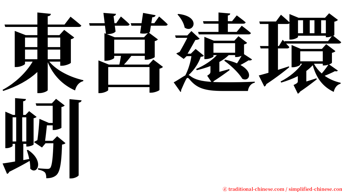 東莒遠環蚓 serif font
