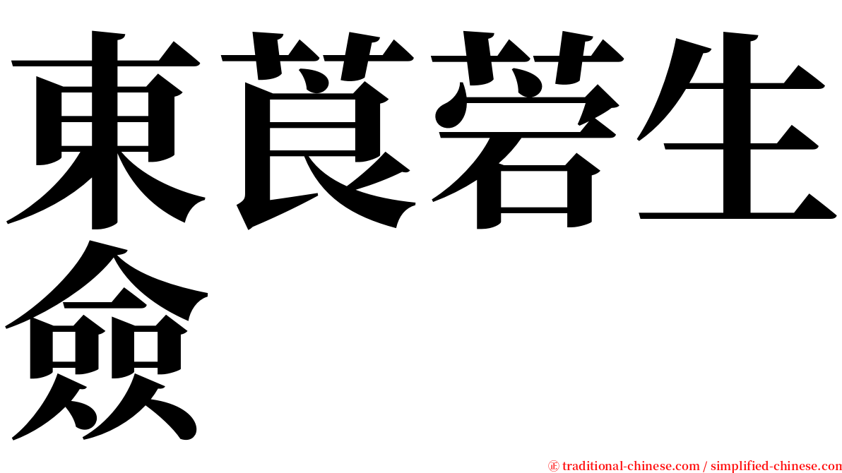 東莨菪生僉 serif font