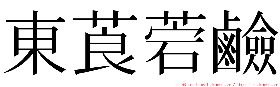 東莨菪鹼 ming font