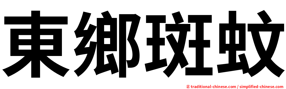 東鄉斑蚊