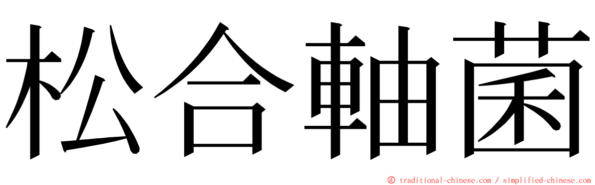 松合軸菌 ming font