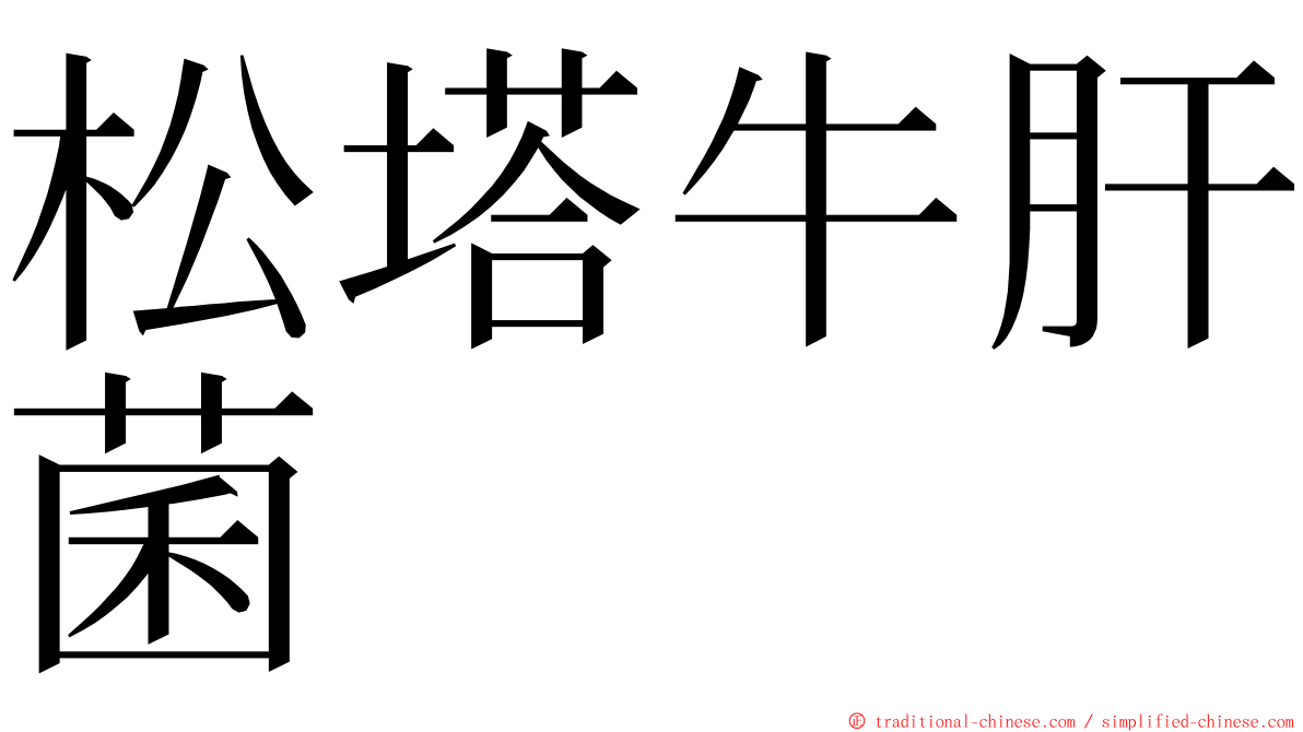 松塔牛肝菌 ming font