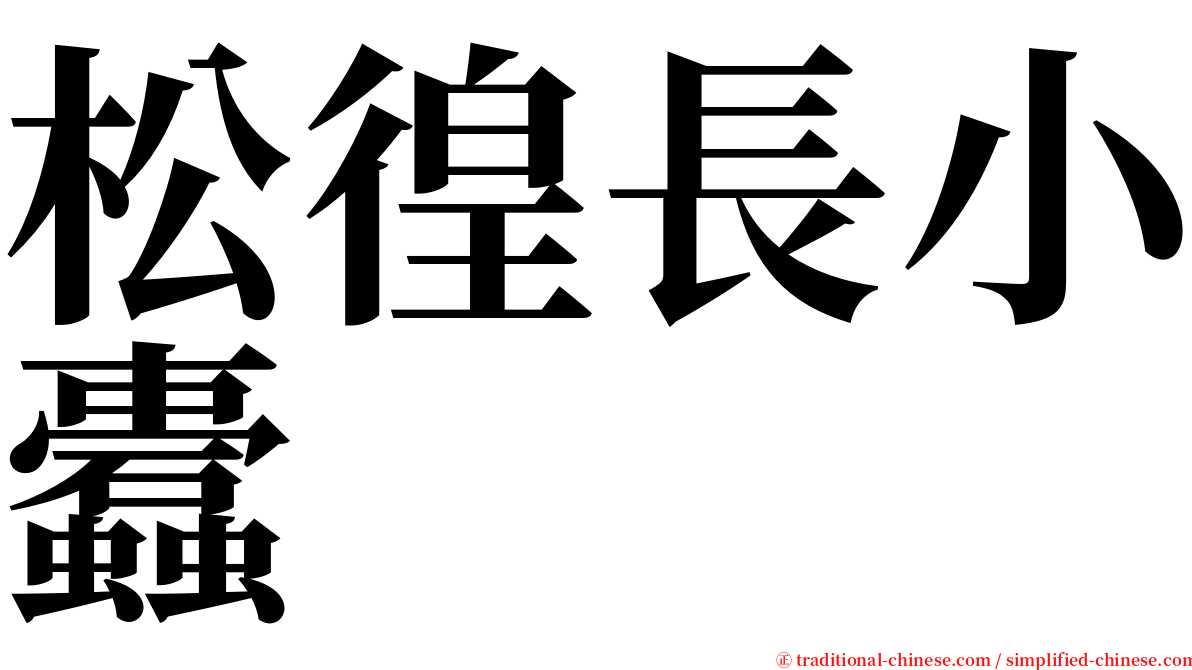 松徨長小蠹 serif font