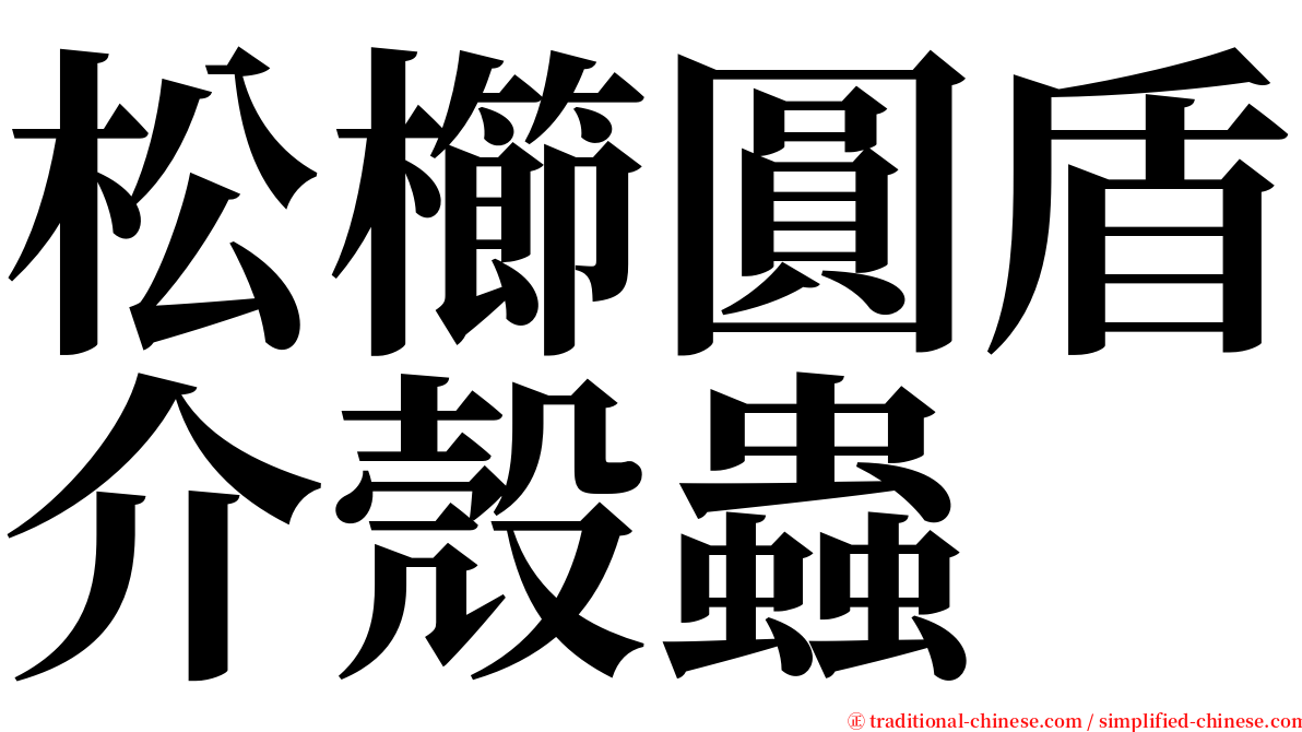 松櫛圓盾介殼蟲 serif font