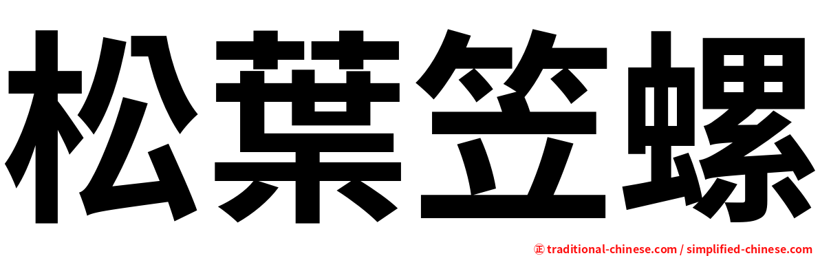 松葉笠螺