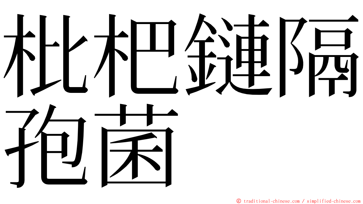 枇杷鏈隔孢菌 ming font