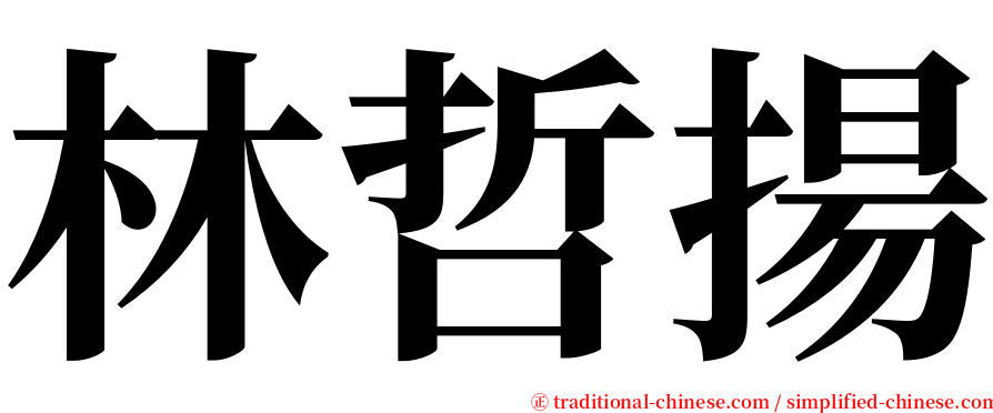 林哲揚 serif font