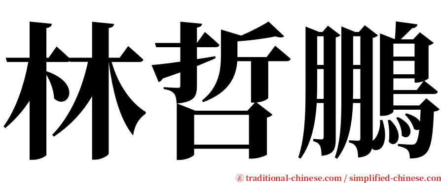 林哲鵬 serif font