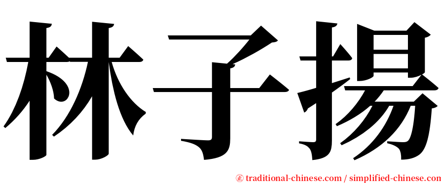 林子揚 serif font