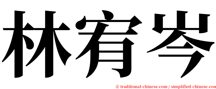 林宥岑 serif font