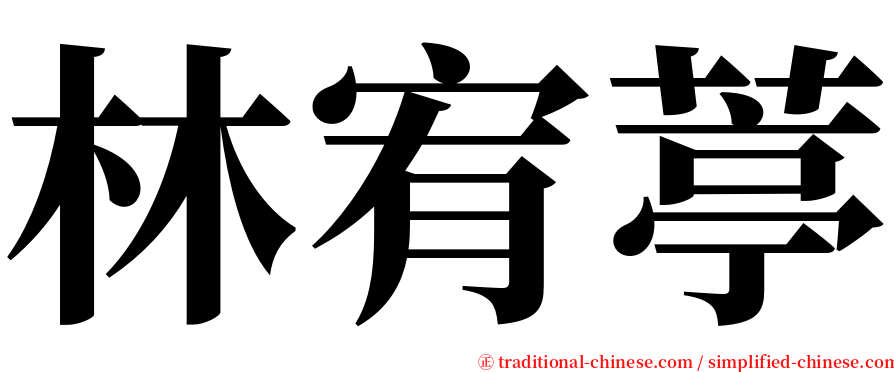 林宥葶 serif font