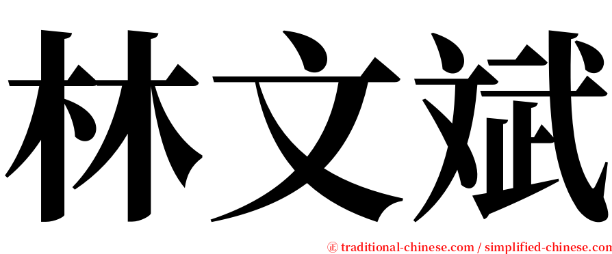 林文斌 serif font