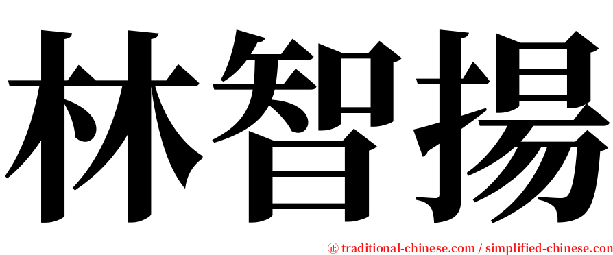 林智揚 serif font