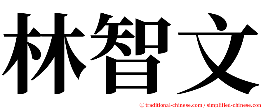 林智文 serif font