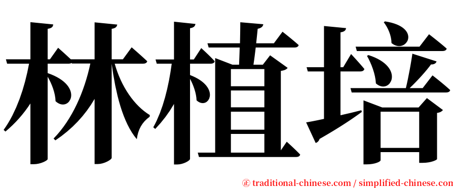 林植培 serif font