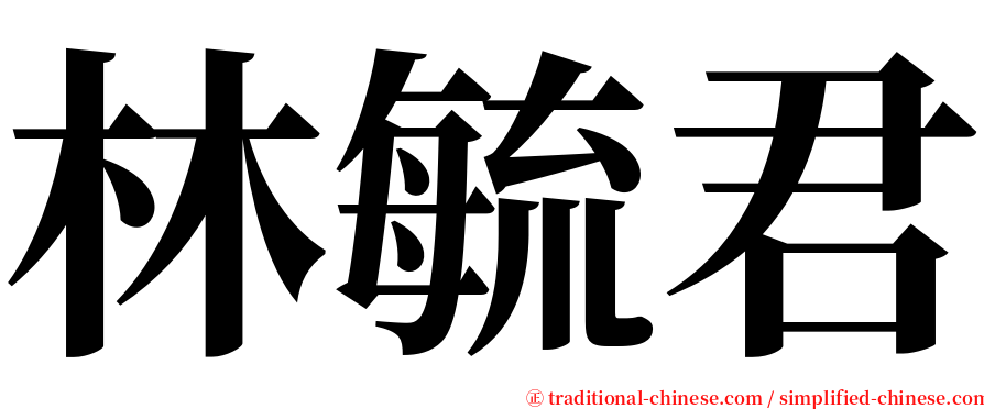 林毓君 serif font
