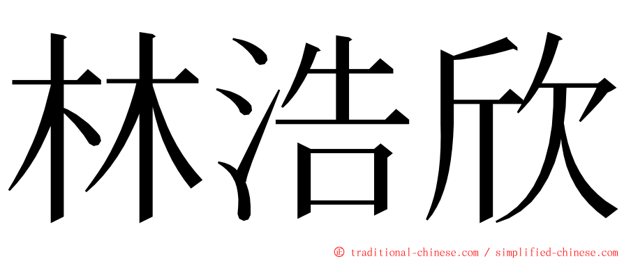 林浩欣 ming font