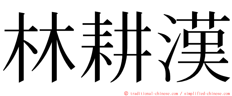 林耕漢 ming font