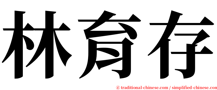 林育存 serif font