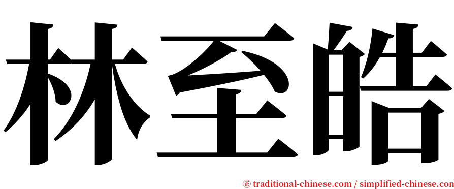 林至皓 serif font