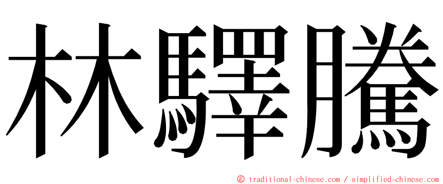 林驛騰 ming font