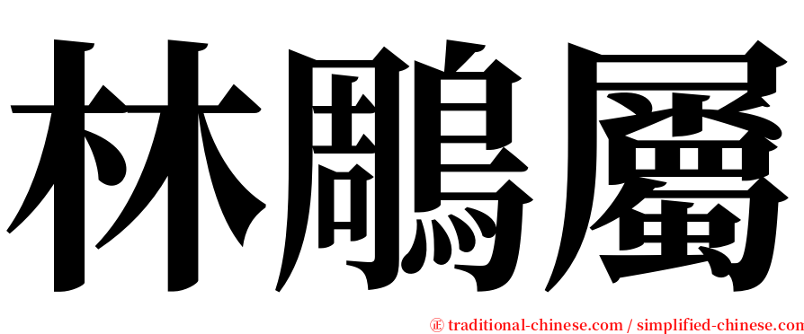 林鵰屬 serif font