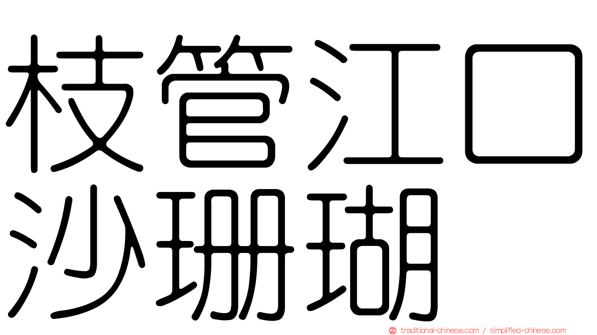 枝管江口沙珊瑚